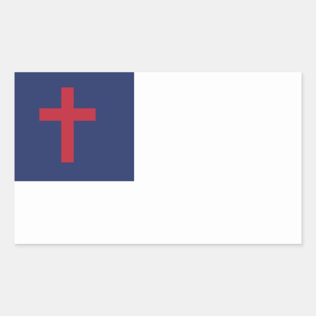 Adesivo Retangular Christian Flag (Frente)