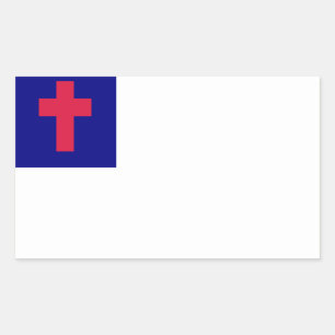 Adesivo Retangular Christian Flag