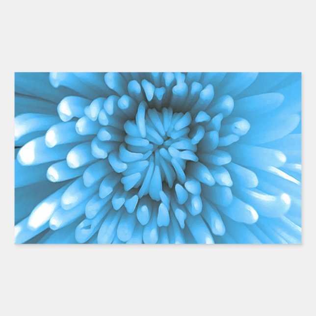 Adesivo Retangular Chrysanthemum Azul (Frente)