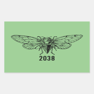 Adesivo Retangular Cicadas 2038