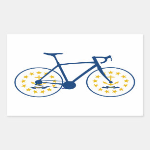 Adesivo Retangular Ciclismo de Bandeira da Ilha Rhode