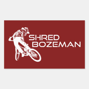 Adesivo Retangular Ciclismo de montanha em Bozeman Montana