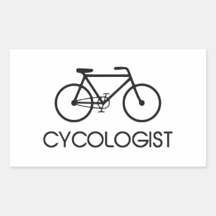 Adesivo Retangular Ciclo do ciclismo de Cycologist