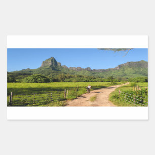 Adesivo Retangular Ciclo turístico em autocolante retangular de Moore