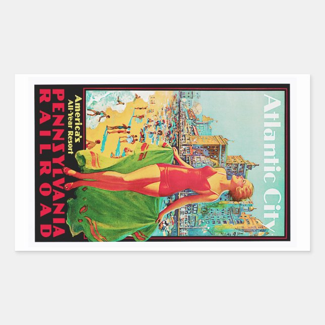 Adesivo Retangular Cidade do Atlântico (Frente)