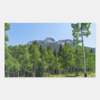 Adesivo Retangular cimeira de espódoto acima das matas, à porta do ou