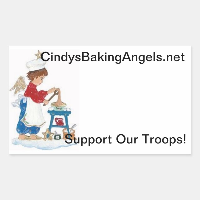 Adesivo Retangular Cindy's Baking Angels Goodie Box Stickers! (Frente)