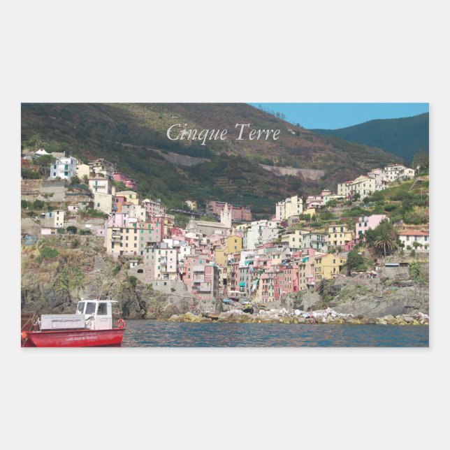 Adesivo Retangular Cinque Terre Itália (Frente)