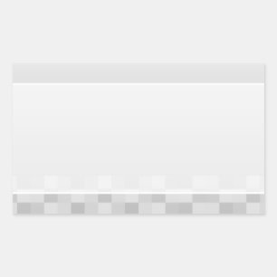 Adesivo Retangular Cinzas claras e padrão quadrado branco.