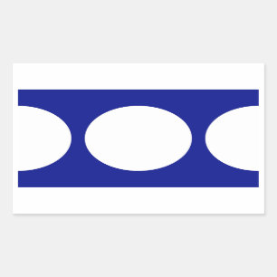 Adesivo Retangular Círculos brancos em azul