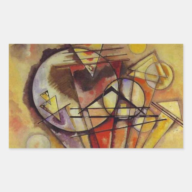Adesivo Retangular Círculos de Abstrato Kandinsky (Frente)