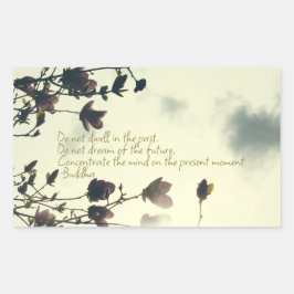 Adesivo Retangular Citação Buda sobre o passado