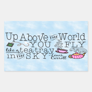 Adesivo Retangular Citação de Alice no País das Maravilhas