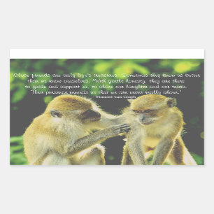 Adesivo Retangular Citação de Amizade por Vincent van Gogh