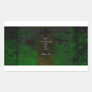 Adesivo Retangular Citação de caminho inspiracional Versa de Bíblia d