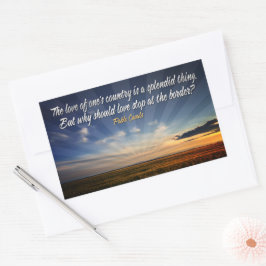 Adesivo Retangular Citação Inspiracional "Amor sem Bordas"