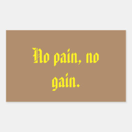 Adesivo Retangular Citações de Motivação GYM E Castanho Claro