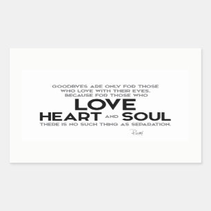 Adesivo Retangular CITAÇÕES: Rumi: Goodbyes, separação