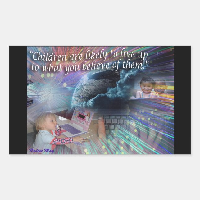 Adesivo Retangular Citações sobre nossas Crianças (Frente)