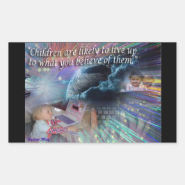 Adesivo Retangular Citações sobre nossas Crianças