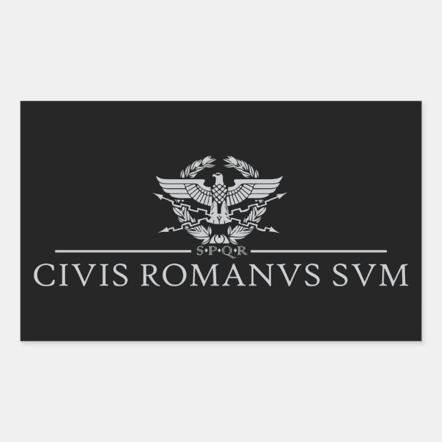 Adesivo Retangular Civis Romanus Sum (CIVIS ROMANVS SVM) (Frente)