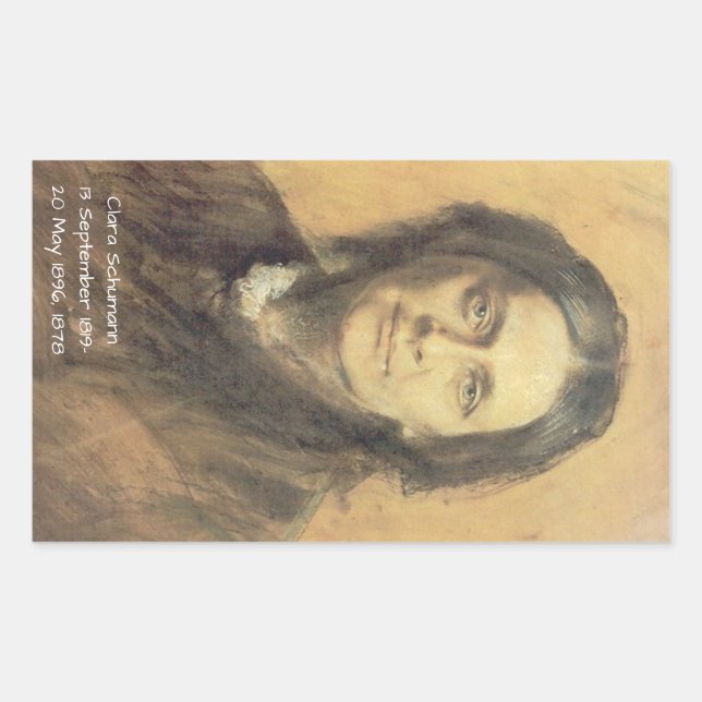 Adesivo Retangular Clara Schumann, 1878 (Frente)
