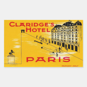 Adesivo Retangular Claridge' s Hotel (Paris)