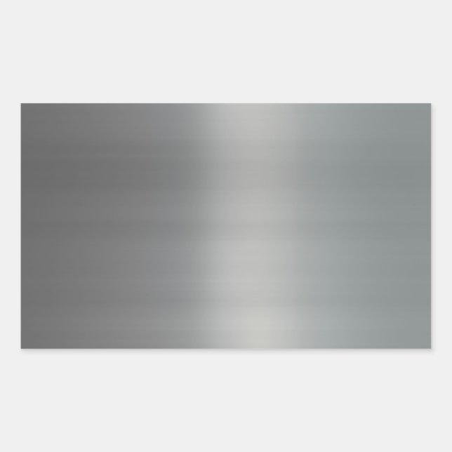 Adesivo Retangular Clássico Brutado de Metal Texturizado (Frente)