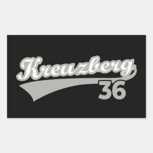 Adesivo Retangular Clássico Kreuzberg 36 Logotipo da cidade de Berlim