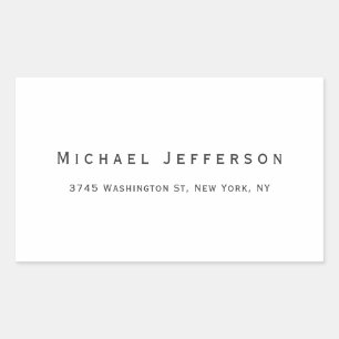 Adesivo Retangular Clássico minimalista de tendências criativas em pr