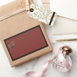 Adesivo Retangular Classy Nutcracker Soldiers Name Labels Red