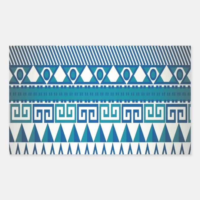 Adesivo Retangular Classy Vintage Design Aztec Art (Frente)
