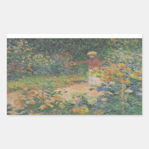 Adesivo Retangular Claude Monet 1895 Vintage in the Garden