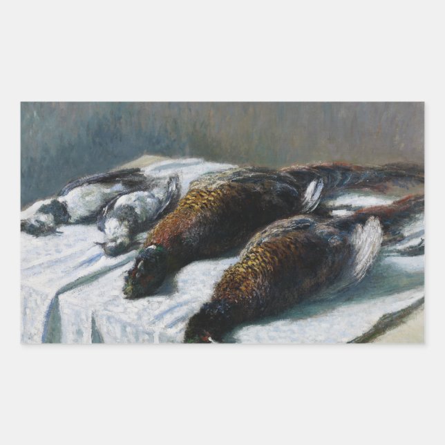 Adesivo Retangular Claude Monet - A Vida Estática com Faisão (Frente)