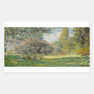 Adesivo Retangular Claude Monet - Paisagem: Parc Monceau