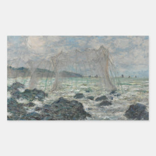 Adesivo Retangular Claude Monet - Redes de pesca em Pourville