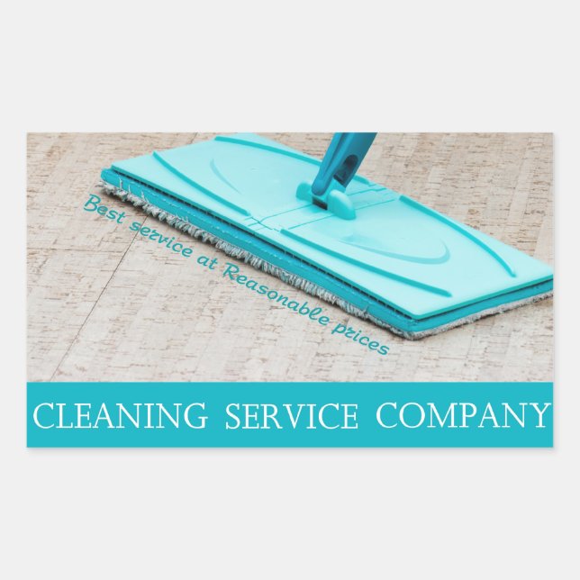 Adesivo Retangular Cleaning service (Frente)