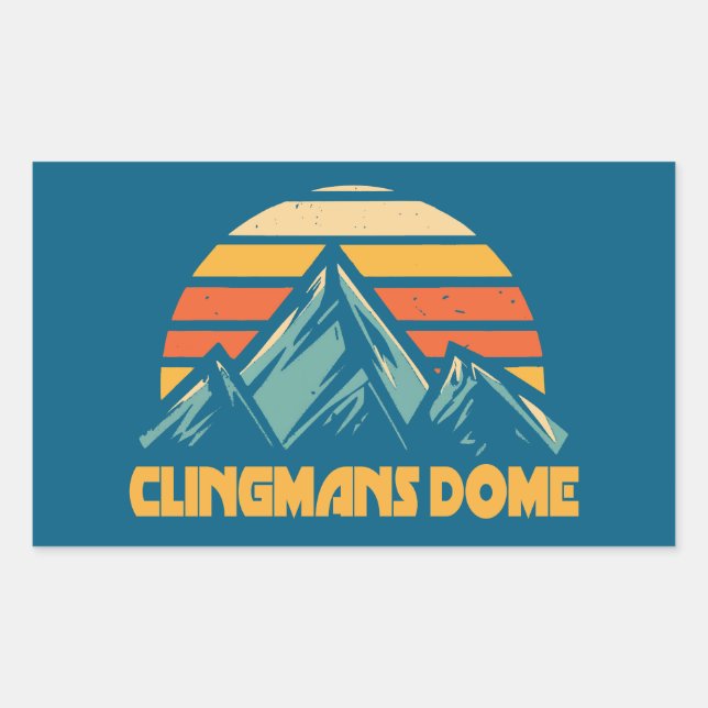 Adesivo Retangular Clingmans Dome Retro Turquoise (Frente)