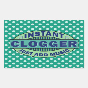 Adesivo Retangular Clogger imediato apenas adiciona a música