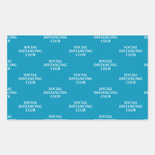 Adesivo Retangular Clube de Distância Social