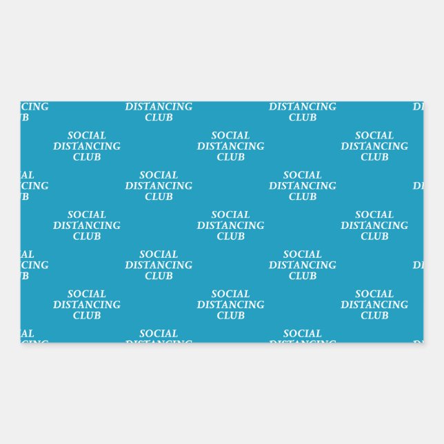 Adesivo Retangular Clube de Distância Social (Frente)