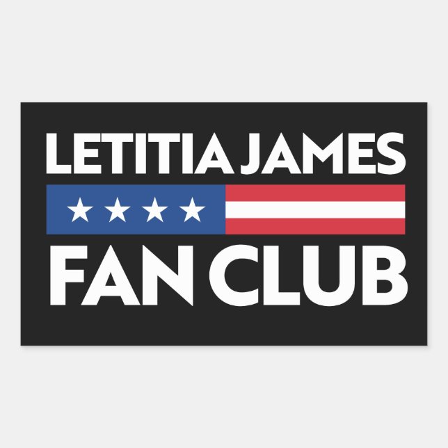 Adesivo Retangular Clube de Fãs de Letitia James (Frente)