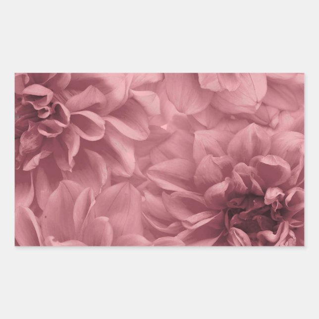 Adesivo Retangular Cluster de Light Mauve Dahlias Floral (Frente)