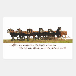 Adesivo Retangular Clydesdales