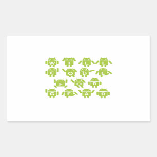 Adesivo Retangular Codificará para a engrenagem (o programador de