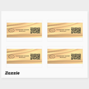 Adesivo Retangular Código Qr do Logotipo Moderno Minimalista Profissi