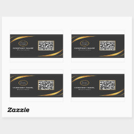 Adesivo Retangular Código QR Logotipo comercial moderno