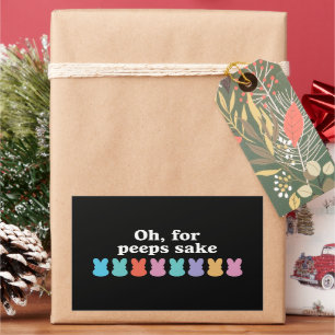 Adesivo Retangular Coelho da Páscoa Feliz Carnaval Religioso Cristão 