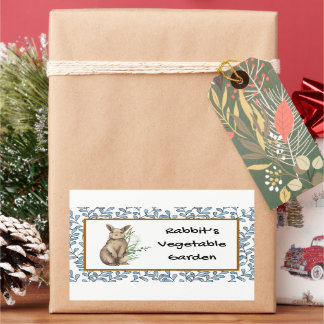 Adesivo Retangular Coelhos com varetas para jardins de legumes