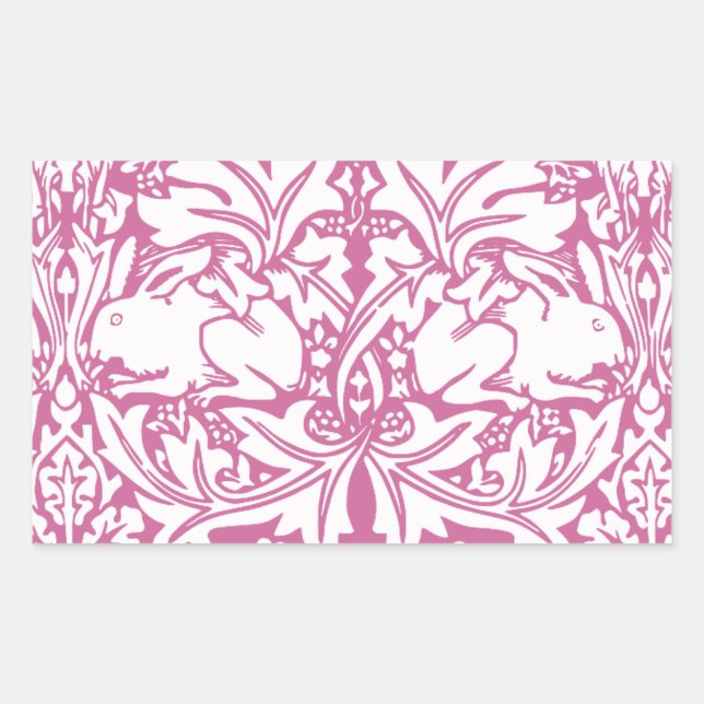 Adesivo Retangular Coelhos Vintage (Frente)